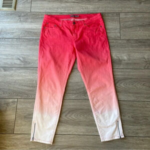 Prana Ombre Dye Zip  Ankle Skinny Pants